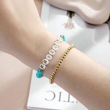 5入組【friendship Park】手環,靈感來自電視節目,適用於聖誕禮物的中性情侶友誼手鍊,bff珠寶飾品 - 5PC - 查看 5