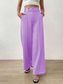 Women Suit Pants - Púrpura malva - Ver 1