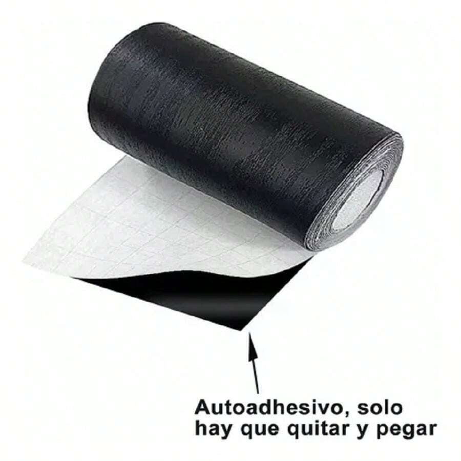 Grano De Madera Zoclo De Vinilico Con 40 Metros - Negro - Ver 1