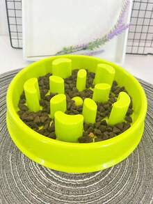 1入狗狗減速進食碗,防止哮嗽碗泰迪金毛犬食物碗,寵物餵食碗 - 綠色 - 查看 9