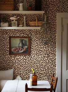 118.11*17.32 吋時尚即剝即貼臥室壁紙,diy 裝飾家具防水自黏牆紙,現代裝飾豹紋壁紙豪華