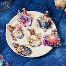 10 件/包寵物貼紙巴洛克瓶系列花卉復古瓶日記裝飾 Diy - 綠色 - 查看 4