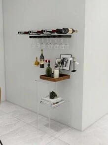 1pc Transparent Acrylic Multi-Layer Desktop Storage Rack - White - View 4