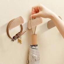 4入組橡木壁掛鉤,衣架,木製掛鉤掛在牆上,帽子衣架,浴室、臥室、客廳、廚房毛巾掛鉤,附有4根釘子 - 黃色 - 查看 10