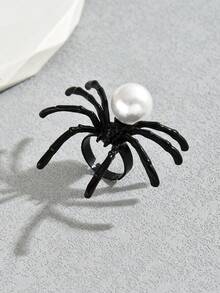 1 件時尚龐克嘻哈簡約蜘蛛戒指 - 彩色 - 查看 4