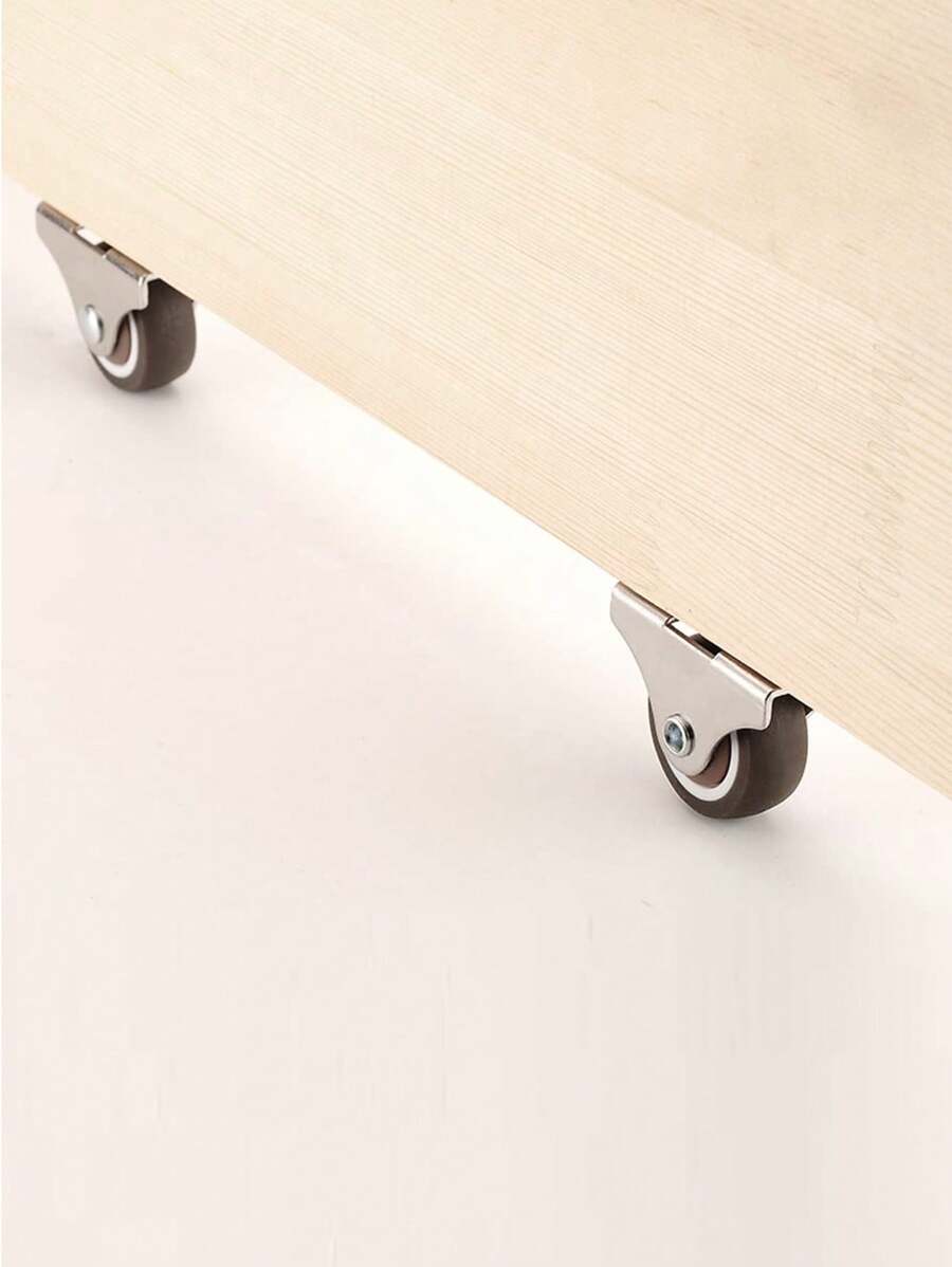 Mini Cố định Bánh xe Bánh xe 1 Inch Im lặng Trái bóng Ổ đỡ trục Nhỏ bé Bánh xe Bánh xe , Kim loại Áo TPE Cao su Thấp Bánh xe Bánh xe Đối với Đồ nội thất Cán Tủ Giường Ngăn kéo Với ốc vít - Cà phê nâu - Xem 1