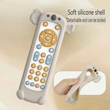 1入組電視樣式矽膠遙控玩具,適用於嬰幼兒,可咬可咀,附有音樂及教育功能,考拉設計 - 無尾熊矽膠套+白色遙控器 - 查看 3