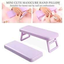 Foldable Nail Arm Rest, Nail Hand Rest For Nails Tech, Macaron Hand Rest Stand For Acrylic Nail, Portable Acrylic Hand Holder, Nail Pillow Arm Rest, Nail Supplies For Manicure Table,Nail Supplies,Nail Tools,Nail Art Tools,Back To School,Nails,Nail Tools For Press On Nails - Purple - View 11