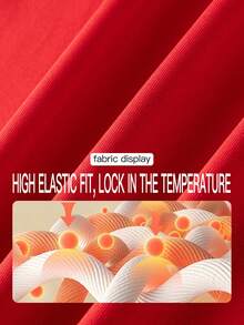 男士压缩健身套装，包括长袖上衣和长裤，适合篮球、足球、运动服、紧身汗衫、跑步 - 紅色 - 查看 4