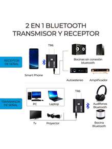 Mini Adaptador Bluetooth Usb 5.0 Transmisor Receptor - Negro - Ver 3