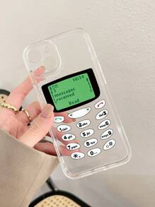 1pc Colorful Painted Funny Print Soft Phone Case Compatible With IPhone/Samsung