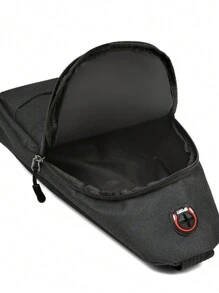 Large Capacity Men's Backpack Fashion Simple About Color Contrast Casual Crossbody Bag Business Shoulder Practical Chest Bag - Black - View 5