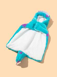 1件寵物衣服,溫暖的卡通形狀披風,適用於秋冬季節,適合柯基和法國斗牛犬 - 藍色 - 查看 7