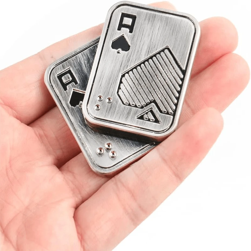 New Metal Poker Fidget Slider,Manually Rotate Adult