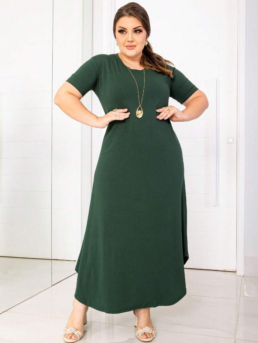 Plus Size Dresses - Green - View 1