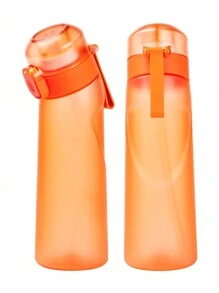 1入口味水瓶,容量800ml,一個隨機口味膠囊,適用於健身房、學校、室外,口味水瓶 - 橘色 - 查看 3