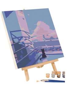 Diy Digital Oil Painting Manufacturer, High Gloss Pigments, Colorful Drawing Board, Flower Theme - 30*30 - View 1