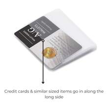 2 件塑料替换内衬适用于双折或三折钱包 6 个卡槽 ID 夹 卡夹 卡片夹 钱包 名片夹 信用卡夹 照片卡夹 女士 男士 卡片钱包