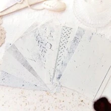 20張光影主題素材紙裝,手冊拼貼素材diy裝飾底紙,個性化創意手帳素材規劃和創意學校文具用品 - 白色 - 查看 1