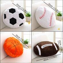 創意足球型靠墊抱枕冬季模擬毛絨足球抱枕沙發靠墊1個 - 均碼 - 查看 3