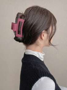 1 件-4 件女式简约风格塑料发夹，时尚百搭发夹，适合日常佩戴、沐浴、外出休闲、发饰、爪夹、发夹、发夹、学校用品、大学秋冬度假装女士