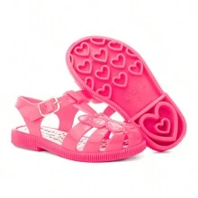 Kids Flat Sandals - 玫紅色 - 查看 3