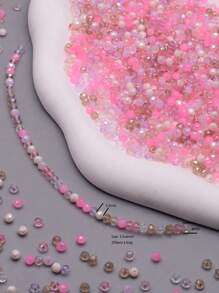 200Pcs A Bag 2.5x3mm /3x4.5mm Small Size Crystal Flat Bead  Crystal Glass Beads  Mix Color Beads For Jewelry Making DIY Accessories  Necklace Braclerts Hand Made