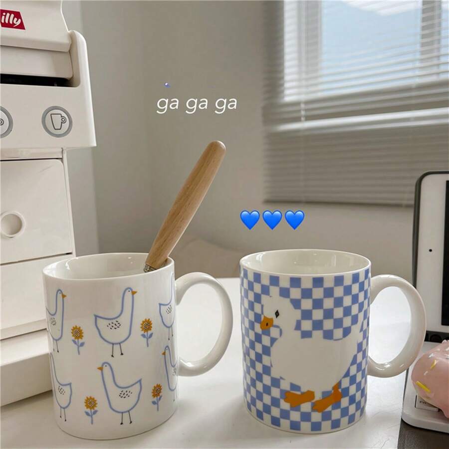 1 件陶瓷咖啡杯附杯墊,含禮盒包裝 - 白色 - 查看 1
