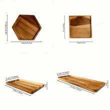 1pc Fashion Jewelry Organizing Tray, Wooden Storage Tray - Yellow - View 6