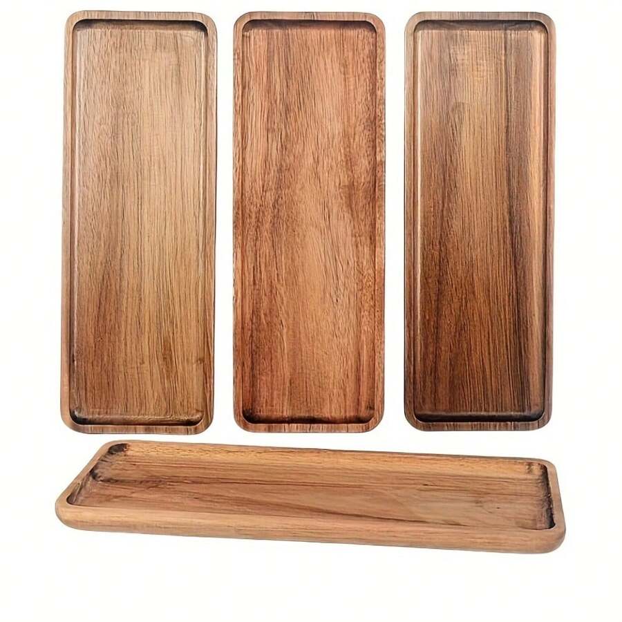 1pc Fashion Jewelry Organizing Tray, Wooden Storage Tray - Yellow - View 1