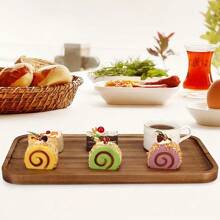 1pc Fashion Jewelry Organizing Tray, Wooden Storage Tray - Yellow - View 2