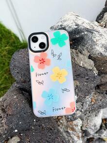 1入組激光漸變（不同角度不同顏色）花卉圖案手機殼,適用於iphone 11,iphone 13,iphone 14,iphone 15和其他iphone型號 - 彩色 - 查看 4