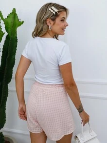 Women Blouses - Preto/Branco/Mescla - 查看 5