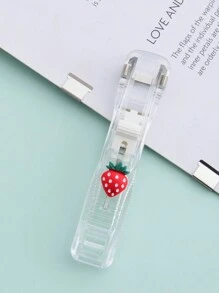 1pc Delicate & Portable Student Invisible Stapler File & Paper Organizer - White - View 5