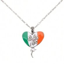 1個愛爾蘭聖派翠克節三葉草帽和彩虹設計吊墜項鍊 - 彩色 - 查看 11