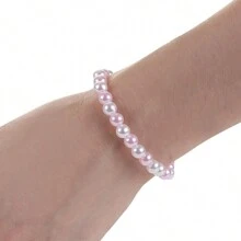 4/6/8/10/12/16/18/20mm Beige Faux Pearl Beads ABS Loose Round Beads Jewelry Craft Making White Beige DIY Clothing Beads Supplies Sewing Accessories Earring Bracelet Necklace Key Chains Vase Fillers Home Decoration - Pink - View 7