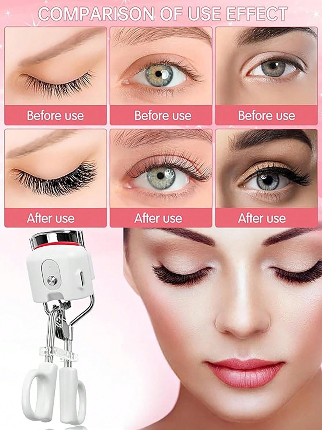 Intelligent Electric Heated Metal Eyelash Curler With Rechargeable
