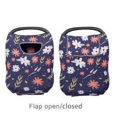 DODO NICI 嬰兒女孩汽車座椅套,印花彈性防風時尚多功能汽車座椅套和哺乳期覆蓋,適用於戶外季節專利技術 - 藍色 - 查看 3