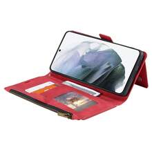 經典背蓋插入式Kara鏈支架套，適用於三星Galaxy S22 S22 Ultra S23 Plus S24，防塵、防水、防震和防指紋皮革手機套，適用於三星Galaxy S22 Ultra S23 Plus S24Plus S24Ultra - 紅色 - 查看 7
