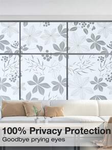 1Roll Self Adhesive Window Privacy Film , Sun Blocking Window Film Frosted Winodw Glass Covering Heat Control Window Tint 3D Insulation Window Glass Sticker For Home - Multicolor - View 5