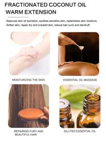 純的椰子油-放鬆按摩產品油,液體油適用於精油-皮膚,唇部,身體&頭髮油保濕霜& - 無色 - 查看 4