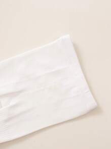 2對/套女童白色粗編線打結緊身褲,柔軟保暖舒適的有腳舞蹈褲,適合秋冬日常穿著 - 白色 - 查看 4