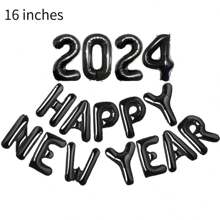 16-Inch 2024 Vui vẻ Năm mới Lá thư Phim nhôm Quả bóng bay Đảng NYE
Tiệc mừng năm mới Bối cảnh Bong bóng trang trí - Nhiều màu - Xem 6