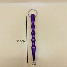 街頭1入組多色金屬鑰匙扣棒，創意防身工具不伸縮式，適用於女性、學生和夜晚外出，男女皆宜使用於防身上 - 彩色 - 查看 8