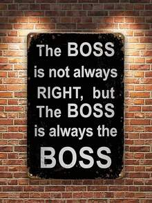 1入組有趣的辦公室金屬錫牌“總是對的”櫃員工桌面裝飾配件,牆壁裝飾幽默藝術裝飾女性家居酒吧裝飾 12x8in - 彩色 - 查看 2