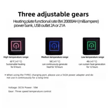 1 件智慧小型座椅加熱墊,具有 3 種溫度設置,易於清潔,相容於 Type-c/usb 電源線,適用於椅子/餐椅/床,多用途設計讓您隨時保持溫暖 - 藍色 - 查看 4