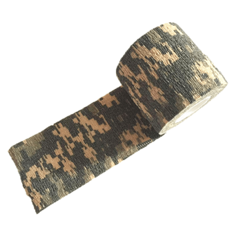 Ueasy 1 rolo de 5 cm * 4,5 m de tecido de camuflagem protetora, fita de camuflagem militar para áreas externas, equipamento de proteção, pano elástico envolto para caça e uso tático, fita de camuflagem elástica para equipamentos, câmeras e ferramentas - embalagem de camuflagem retrátil versátil para todos os usuários