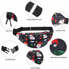MAXTOP Large Crossbody Fanny Pack With 4-Zipper Pockets,Gifts For Enjoy Sports Festival Workout Traveling Running Casual Hands-Free Wallets Waist Pack Phone Bag Fits All Phones - Blue - View 4