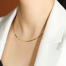 男士鏈條項鍊 - 2MM金色 - 查看 5