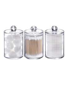 1pc Transparent Rectangular Stackable Hair Tie & Scrunchie Storage Box, Hair Band Organizer Container